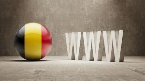 Belgium. WWW Concept. Stock Illustration