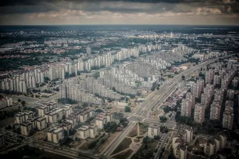 Belgrade from an Airplane Stock Photos