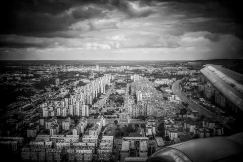 Belgrade from an Airplane Stock Photos