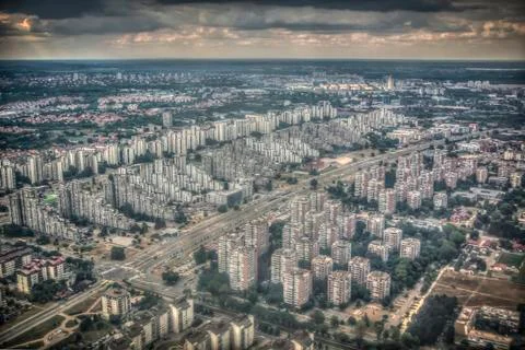 Belgrade from an Airplane Stock Photos