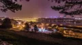 Belgrade and Sava River at night in Time Lapse 4k or 4k+ Resolution