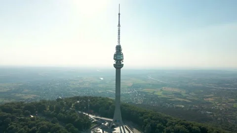 Belgrade Avala Tower circle shot Stock Footage 235941827