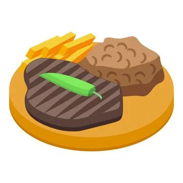 Belgrade bbq icon isometric vector. Serbia travel Ilustración de archivo