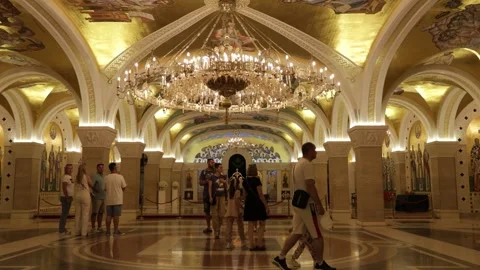 Belgrade (Београд): crypt of the Temple of Saint Sava (Храм Светог Саве) Stock Footage 283663898