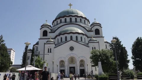 Belgrade (Београд): Temple of Saint Sava (Храм Светог Саве) Vídeo Stock 283663837