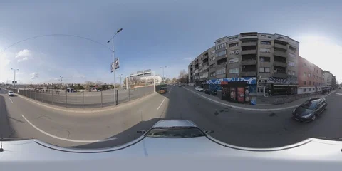 Belgrade drive 360vr 5,6K Stock-Footage 104549032