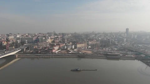 Belgrade drone panorama Vídeo Stock 99809695