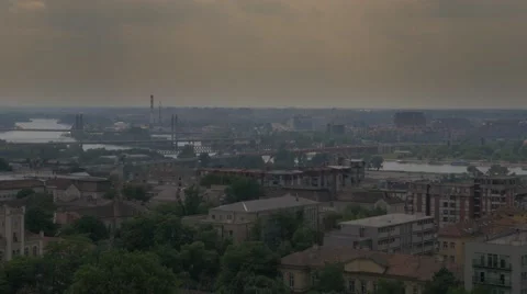 Belgrade high panorama view  4K Stock Footage 56079825