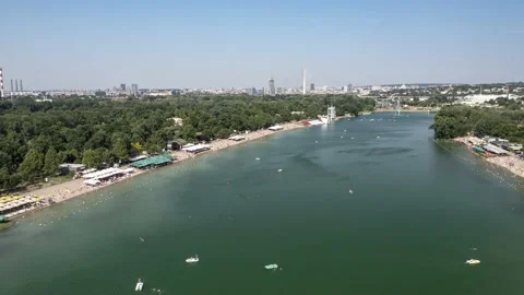 Belgrade hyperlapse - Ada Ciganlija take 6 Stock Footage 163236264