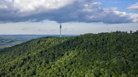 Belgrade hyperlapse - Avala Tower take 1 Stock Footage 163237078