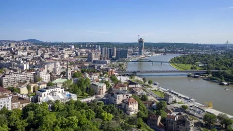Belgrade hyperlapse - Kalemegdan take 4 Stock Footage 163239136