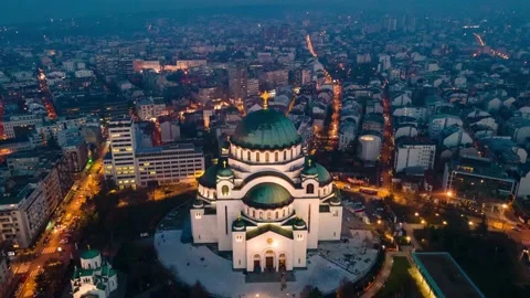 Belgrade hyperlapse - Saint Sava Temple take 12 Stock Footage 149889305