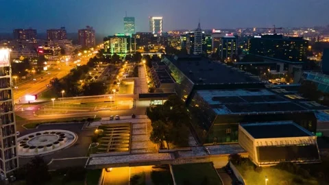 Belgrade hyperlapse - Sava centar Stock Footage 149889083