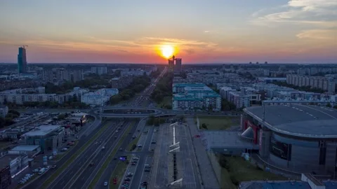 Belgrade hyperlapse - Štark Arena take 4 Stock Footage 163241748