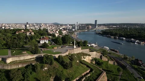 Belgrade: Kalemegdan from Above – Authentic Drone Footage Stock Footage 314503228