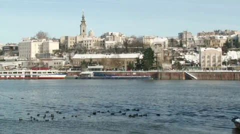 Belgrade landscape, winter Stock Footage 14919230