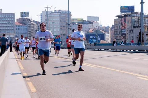 Belgrade marathon Stock Photos