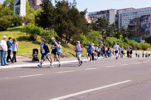 Belgrade marathon Stock Photos