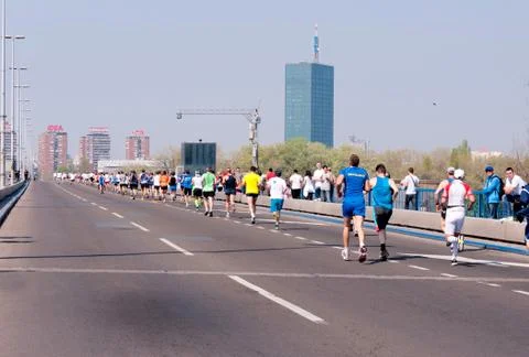 Belgrade marathon Stock Photos