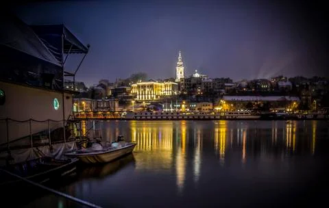 Belgrade by Night Stock Photos