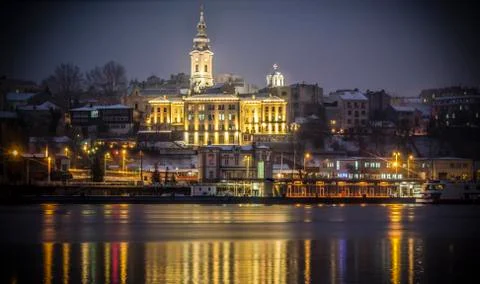Belgrade by Night Stock Photos