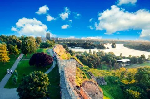 Belgrade panorama Stock Photos