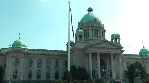Belgrade: parliament building Stock Footage 154717111