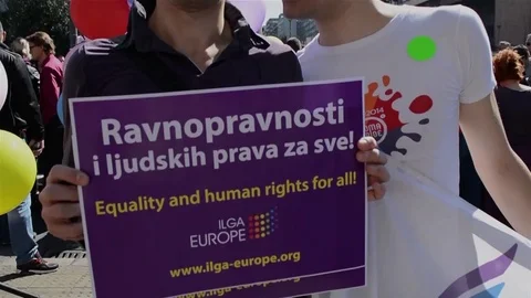 Belgrade Pride 動画素材 75908129