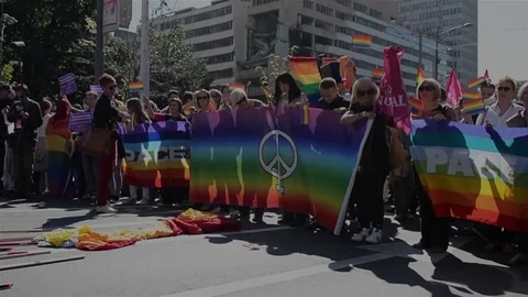 Belgrade Pride 動画素材 75908559