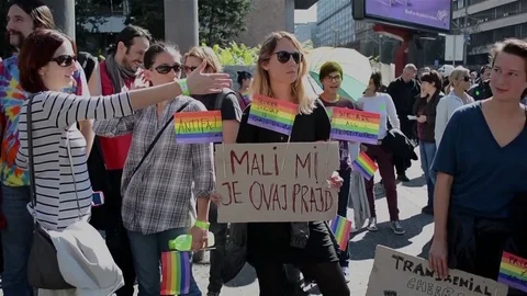 Belgrade Pride 動画素材 75908637