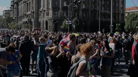 Belgrade Pride 動画素材 75908678
