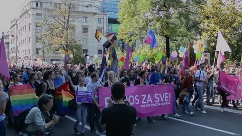 Belgrade Pride 動画素材 75908934