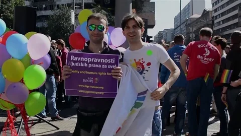 Belgrade Pride 動画素材 75908996