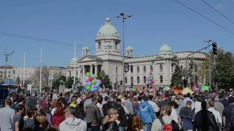 Belgrade Pride 動画素材 75909047