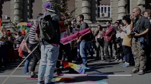 Belgrade Pride 動画素材 75909049