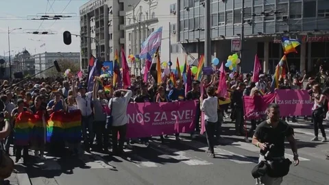 Belgrade Pride Video stock 75909068