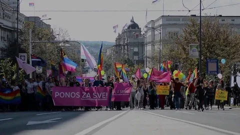 Belgrade Pride 動画素材 75909122