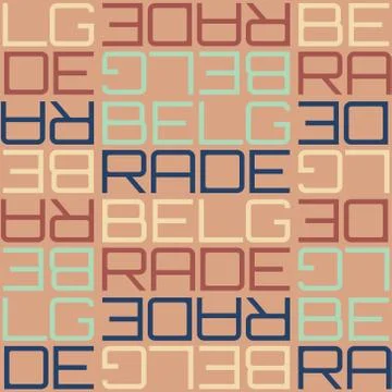 Belgrade, Serbia seamless pattern Stock Illustration