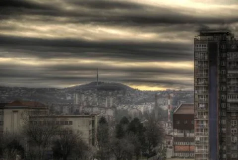 Belgrade before the storm Foto stock