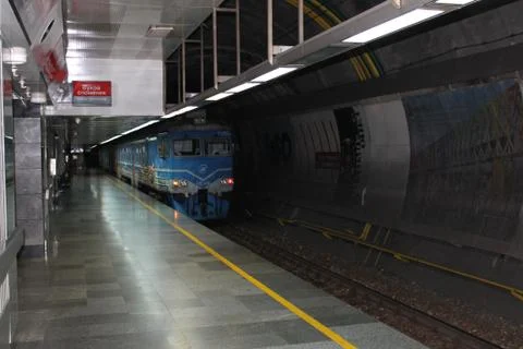 Belgrade subway train Stock Photos