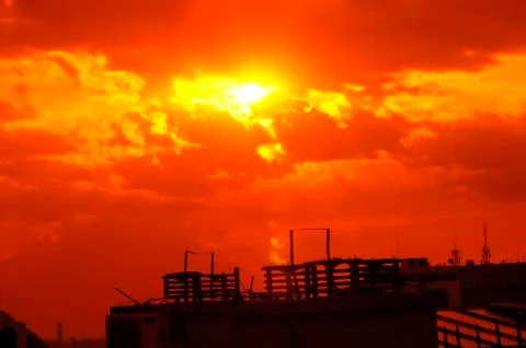 Belgrade in sunset Stock Photos