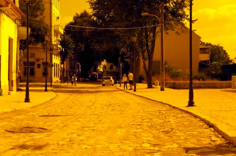 Belgrade in sunset Stock Photos