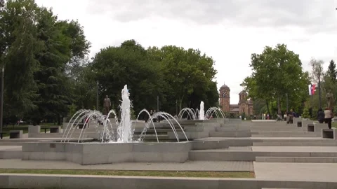 Belgrade: Tasmajdan park Video stock 154788770