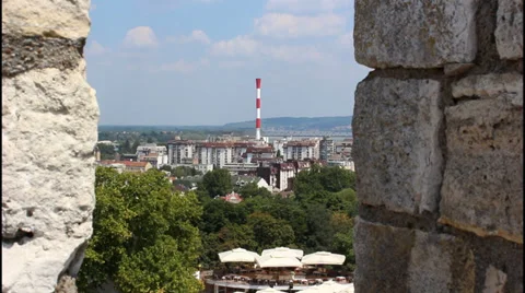 Belgrade, view of the city, the chimney Video stock 32288950