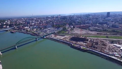 Belgrade Waterfront construction Stock Footage 72713859