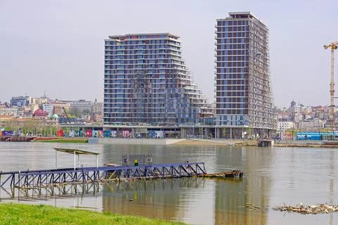 Belgrade Waterfront construction Stock Photos