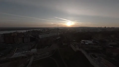Belgrade waterfront - Danube river Stock Footage 303940261