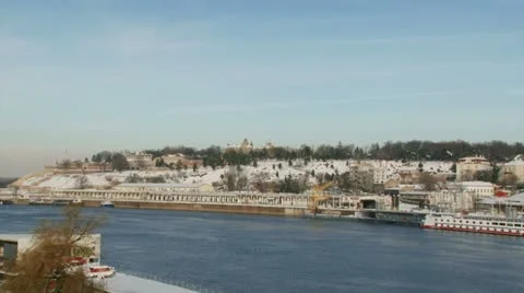Belgrade, Wide shot, winter Stock Footage 15100272