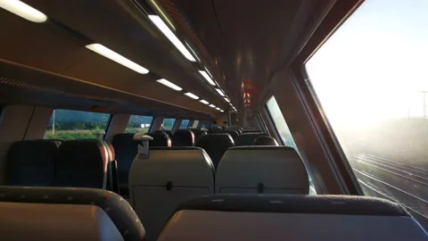 Belgum train interior Stock Footage 158795420
