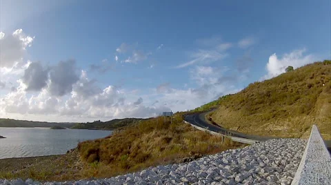 Beliche Dam Pan Timelapse C Stock Footage 42523861
